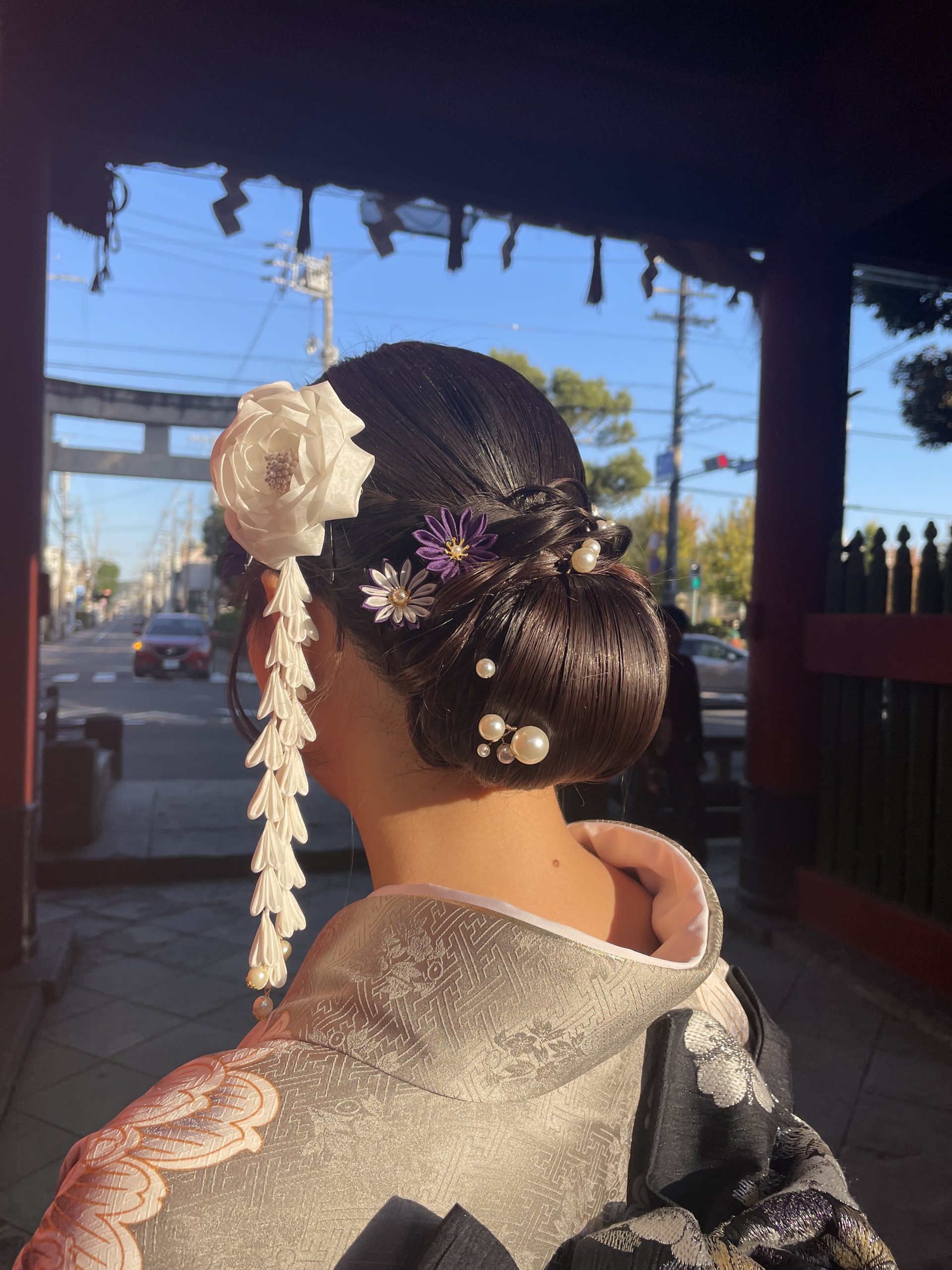 つまみ細工＿成人式前撮り｜藤枝市カーリース専門店ならフラット７藤枝